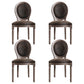 Country Style Dining Chair King Louis Back Side Chair with Wood Legs for Home Use Brown 4 Piece Set Gray Clearhalo ' kitchen&dining_furn' 'Dining Chairs' 'Dining Tables & Seating' 'dining_chair' 'furn' 'furn_dining_chair' 'Furniture' 'furniture_dining_chair' 'Kitchen & Dining Furniture' 'kitchen' 3621506