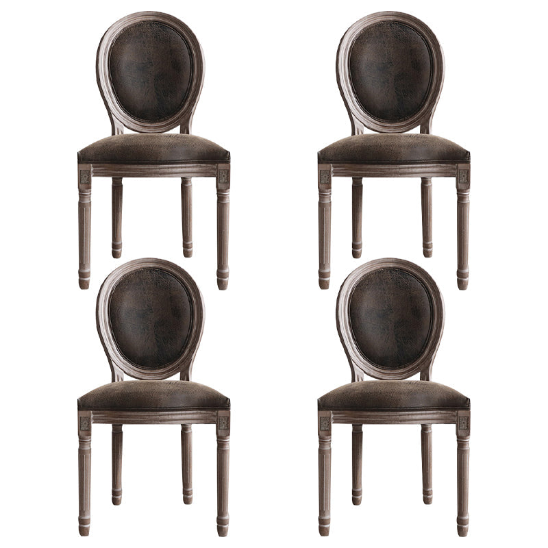 Country Style Dining Chair King Louis Back Side Chair with Wood Legs for Home Use Brown 4 Piece Set Gray Clearhalo ' kitchen&dining_furn' 'Dining Chairs' 'Dining Tables & Seating' 'dining_chair' 'furn' 'furn_dining_chair' 'Furniture' 'furniture_dining_chair' 'Kitchen & Dining Furniture' 'kitchen' 3621506