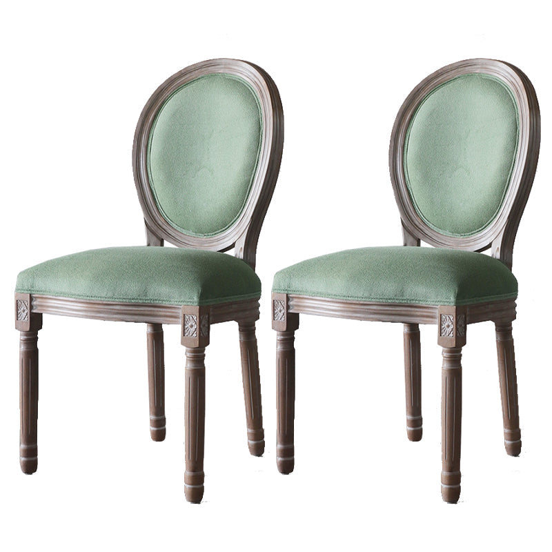 Country Style Dining Chair King Louis Back Side Chair with Wood Legs for Home Use Green 2 Piece Set Gray Clearhalo ' kitchen&dining_furn' 'Dining Chairs' 'Dining Tables & Seating' 'dining_chair' 'furn' 'furn_dining_chair' 'Furniture' 'furniture_dining_chair' 'Kitchen & Dining Furniture' 'kitchen' 3621508