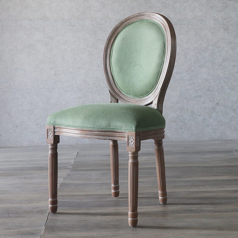 Country Style Dining Chair King Louis Back Side Chair with Wood Legs for Home Use Green 1 Piece Gray Clearhalo ' kitchen&dining_furn' 'Dining Chairs' 'Dining Tables & Seating' 'dining_chair' 'furn' 'furn_dining_chair' 'Furniture' 'furniture_dining_chair' 'Kitchen & Dining Furniture' 'kitchen' 3621509