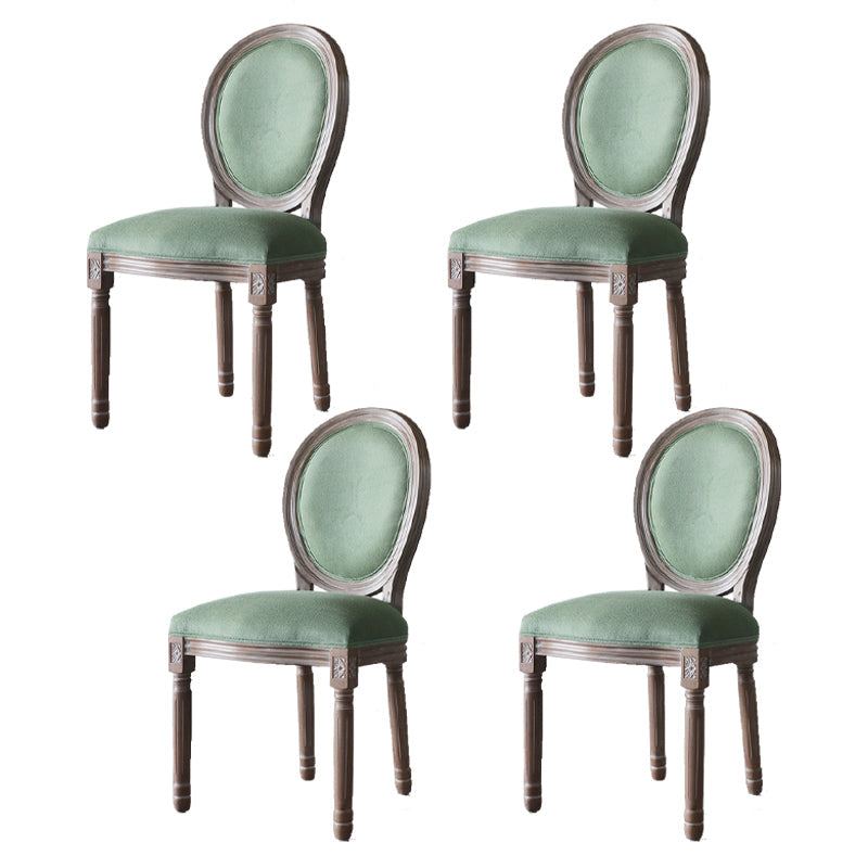 Country Style Dining Chair King Louis Back Side Chair with Wood Legs for Home Use Green 4 Piece Set Gray Clearhalo ' kitchen&dining_furn' 'Dining Chairs' 'Dining Tables & Seating' 'dining_chair' 'furn' 'furn_dining_chair' 'Furniture' 'furniture_dining_chair' 'Kitchen & Dining Furniture' 'kitchen' 3621510