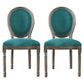 Country Style Dining Chair King Louis Back Side Chair with Wood Legs for Home Use Aqua 2 Piece Set Gray Clearhalo ' kitchen&dining_furn' 'Dining Chairs' 'Dining Tables & Seating' 'dining_chair' 'furn' 'furn_dining_chair' 'Furniture' 'furniture_dining_chair' 'Kitchen & Dining Furniture' 'kitchen' 3621514