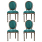 Country Style Dining Chair King Louis Back Side Chair with Wood Legs for Home Use Aqua 4 Piece Set Gray Clearhalo ' kitchen&dining_furn' 'Dining Chairs' 'Dining Tables & Seating' 'dining_chair' 'furn' 'furn_dining_chair' 'Furniture' 'furniture_dining_chair' 'Kitchen & Dining Furniture' 'kitchen' 3621516