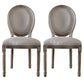Country Style Dining Chair King Louis Back Side Chair with Wood Legs for Home Use Off-White 2 Piece Set Gray Clearhalo ' kitchen&dining_furn' 'Dining Chairs' 'Dining Tables & Seating' 'dining_chair' 'furn' 'furn_dining_chair' 'Furniture' 'furniture_dining_chair' 'Kitchen & Dining Furniture' 'kitchen' 3621517