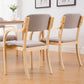 Home Scandinavian Arm Chair Open Back Wood Upholstered Dining Room Chair Clearhalo ' kitchen&dining_furn' 'Dining Chairs' 'Dining Tables & Seating' 'dining_chair' 'furn' 'furn_dining_chair' 'Furniture' 'furniture_dining_chair' 'Kitchen & Dining Furniture' 'kitchen' 3621541