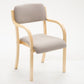 Home Scandinavian Arm Chair Open Back Wood Upholstered Dining Room Chair Light Gray 1 Piece Clearhalo ' kitchen&dining_furn' 'Dining Chairs' 'Dining Tables & Seating' 'dining_chair' 'furn' 'furn_dining_chair' 'Furniture' 'furniture_dining_chair' 'Kitchen & Dining Furniture' 'kitchen' 3621546