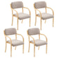 Home Scandinavian Arm Chair Open Back Wood Upholstered Dining Room Chair Light Gray 4 Piece Set Clearhalo ' kitchen&dining_furn' 'Dining Chairs' 'Dining Tables & Seating' 'dining_chair' 'furn' 'furn_dining_chair' 'Furniture' 'furniture_dining_chair' 'Kitchen & Dining Furniture' 'kitchen' 3621550