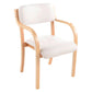 Home Scandinavian Arm Chair Open Back Wood Upholstered Dining Room Chair White 1 Piece Clearhalo ' kitchen&dining_furn' 'Dining Chairs' 'Dining Tables & Seating' 'dining_chair' 'furn' 'furn_dining_chair' 'Furniture' 'furniture_dining_chair' 'Kitchen & Dining Furniture' 'kitchen' 3621551
