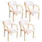 Home Scandinavian Arm Chair Open Back Wood Upholstered Dining Room Chair White 4 Piece Set Clearhalo ' kitchen&dining_furn' 'Dining Chairs' 'Dining Tables & Seating' 'dining_chair' 'furn' 'furn_dining_chair' 'Furniture' 'furniture_dining_chair' 'Kitchen & Dining Furniture' 'kitchen' 3621555