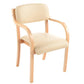 Home Scandinavian Arm Chair Open Back Wood Upholstered Dining Room Chair Beige 1 Piece Clearhalo ' kitchen&dining_furn' 'Dining Chairs' 'Dining Tables & Seating' 'dining_chair' 'furn' 'furn_dining_chair' 'Furniture' 'furniture_dining_chair' 'Kitchen & Dining Furniture' 'kitchen' 3621558