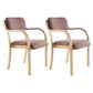 Home Scandinavian Arm Chair Open Back Wood Upholstered Dining Room Chair Brown 2 Piece Set Clearhalo ' kitchen&dining_furn' 'Dining Chairs' 'Dining Tables & Seating' 'dining_chair' 'furn' 'furn_dining_chair' 'Furniture' 'furniture_dining_chair' 'Kitchen & Dining Furniture' 'kitchen' 3621564