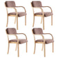 Home Scandinavian Arm Chair Open Back Wood Upholstered Dining Room Chair Brown 4 Piece Set Clearhalo ' kitchen&dining_furn' 'Dining Chairs' 'Dining Tables & Seating' 'dining_chair' 'furn' 'furn_dining_chair' 'Furniture' 'furniture_dining_chair' 'Kitchen & Dining Furniture' 'kitchen' 3621565
