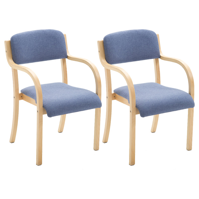 Home Scandinavian Arm Chair Open Back Wood Upholstered Dining Room Chair Blue 2 Piece Set Clearhalo ' kitchen&dining_furn' 'Dining Chairs' 'Dining Tables & Seating' 'dining_chair' 'furn' 'furn_dining_chair' 'Furniture' 'furniture_dining_chair' 'Kitchen & Dining Furniture' 'kitchen' 3621567