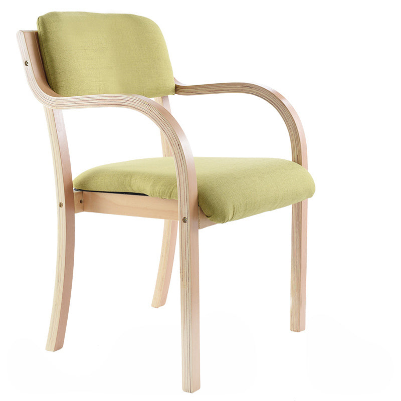 Home Scandinavian Arm Chair Open Back Wood Upholstered Dining Room Chair Green 1 Piece Clearhalo ' kitchen&dining_furn' 'Dining Chairs' 'Dining Tables & Seating' 'dining_chair' 'furn' 'furn_dining_chair' 'Furniture' 'furniture_dining_chair' 'Kitchen & Dining Furniture' 'kitchen' 3621569