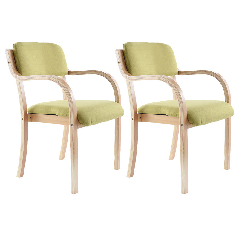 Home Scandinavian Arm Chair Open Back Wood Upholstered Dining Room Chair Green 2 Piece Set Clearhalo ' kitchen&dining_furn' 'Dining Chairs' 'Dining Tables & Seating' 'dining_chair' 'furn' 'furn_dining_chair' 'Furniture' 'furniture_dining_chair' 'Kitchen & Dining Furniture' 'kitchen' 3621570