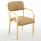 Home Scandinavian Arm Chair Open Back Wood Upholstered Dining Room Chair Khaki 1 Piece Clearhalo ' kitchen&dining_furn' 'Dining Chairs' 'Dining Tables & Seating' 'dining_chair' 'furn' 'furn_dining_chair' 'Furniture' 'furniture_dining_chair' 'Kitchen & Dining Furniture' 'kitchen' 3621572