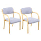 Home Scandinavian Arm Chair Open Back Wood Upholstered Dining Room Chair Smoke Gray 2 Piece Set Clearhalo ' kitchen&dining_furn' 'Dining Chairs' 'Dining Tables & Seating' 'dining_chair' 'furn' 'furn_dining_chair' 'Furniture' 'furniture_dining_chair' 'Kitchen & Dining Furniture' 'kitchen' 3621576
