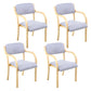 Home Scandinavian Arm Chair Open Back Wood Upholstered Dining Room Chair Smoke Gray 4 Piece Set Clearhalo ' kitchen&dining_furn' 'Dining Chairs' 'Dining Tables & Seating' 'dining_chair' 'furn' 'furn_dining_chair' 'Furniture' 'furniture_dining_chair' 'Kitchen & Dining Furniture' 'kitchen' 3621577