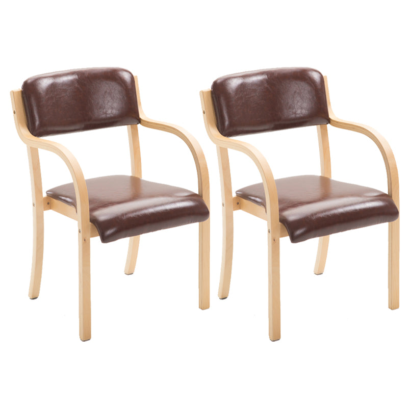 Home Scandinavian Arm Chair Open Back Wood Upholstered Dining Room Chair Coffee 2 Piece Set Clearhalo ' kitchen&dining_furn' 'Dining Chairs' 'Dining Tables & Seating' 'dining_chair' 'furn' 'furn_dining_chair' 'Furniture' 'furniture_dining_chair' 'Kitchen & Dining Furniture' 'kitchen' 3621579