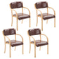 Home Scandinavian Arm Chair Open Back Wood Upholstered Dining Room Chair Coffee 4 Piece Set Clearhalo ' kitchen&dining_furn' 'Dining Chairs' 'Dining Tables & Seating' 'dining_chair' 'furn' 'furn_dining_chair' 'Furniture' 'furniture_dining_chair' 'Kitchen & Dining Furniture' 'kitchen' 3621580
