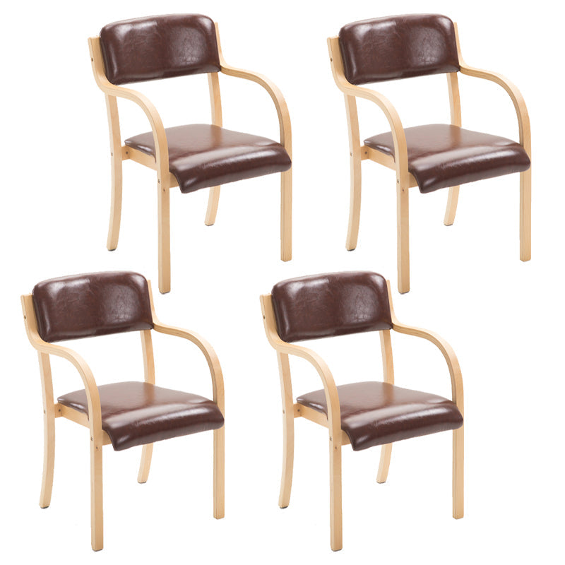 Home Scandinavian Arm Chair Open Back Wood Upholstered Dining Room Chair Coffee 4 Piece Set Clearhalo ' kitchen&dining_furn' 'Dining Chairs' 'Dining Tables & Seating' 'dining_chair' 'furn' 'furn_dining_chair' 'Furniture' 'furniture_dining_chair' 'Kitchen & Dining Furniture' 'kitchen' 3621580