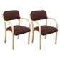 Home Scandinavian Arm Chair Open Back Wood Upholstered Dining Room Chair Dark Coffee 2 Piece Set Clearhalo ' kitchen&dining_furn' 'Dining Chairs' 'Dining Tables & Seating' 'dining_chair' 'furn' 'furn_dining_chair' 'Furniture' 'furniture_dining_chair' 'Kitchen & Dining Furniture' 'kitchen' 3621582