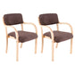 Home Scandinavian Arm Chair Open Back Wood Upholstered Dining Room Chair Light Coffee 2 Piece Set Clearhalo ' kitchen&dining_furn' 'Dining Chairs' 'Dining Tables & Seating' 'dining_chair' 'furn' 'furn_dining_chair' 'Furniture' 'furniture_dining_chair' 'Kitchen & Dining Furniture' 'kitchen' 3621585