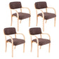 Home Scandinavian Arm Chair Open Back Wood Upholstered Dining Room Chair Light Coffee 4 Piece Set Clearhalo ' kitchen&dining_furn' 'Dining Chairs' 'Dining Tables & Seating' 'dining_chair' 'furn' 'furn_dining_chair' 'Furniture' 'furniture_dining_chair' 'Kitchen & Dining Furniture' 'kitchen' 3621586