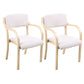 Home Scandinavian Arm Chair Open Back Wood Upholstered Dining Room Chair Off-White 2 Piece Set Clearhalo ' kitchen&dining_furn' 'Dining Chairs' 'Dining Tables & Seating' 'dining_chair' 'furn' 'furn_dining_chair' 'Furniture' 'furniture_dining_chair' 'Kitchen & Dining Furniture' 'kitchen' 3621588