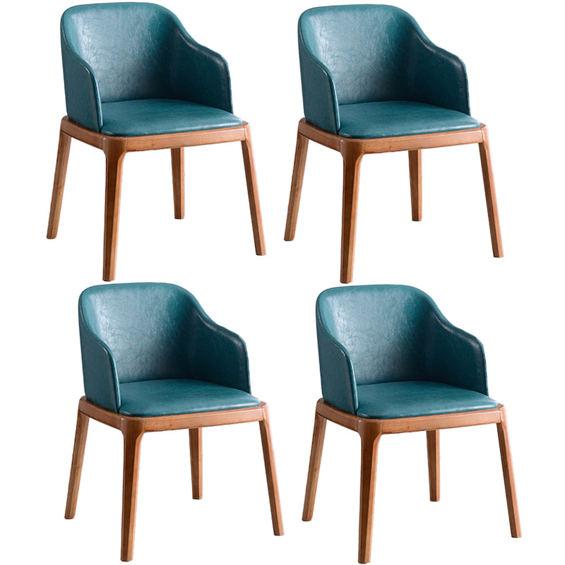 Glam Scandinavian Ash Wood Chairs Solid Back Arm Kitchen Dining Chair Set Green 4 Piece Set Clearhalo ' kitchen&dining_furn' 'Dining Chairs' 'Dining Tables & Seating' 'dining_chair' 'furn' 'furn_dining_chair' 'Furniture' 'furniture_dining_chair' 'Kitchen & Dining Furniture' 'kitchen' 3621593