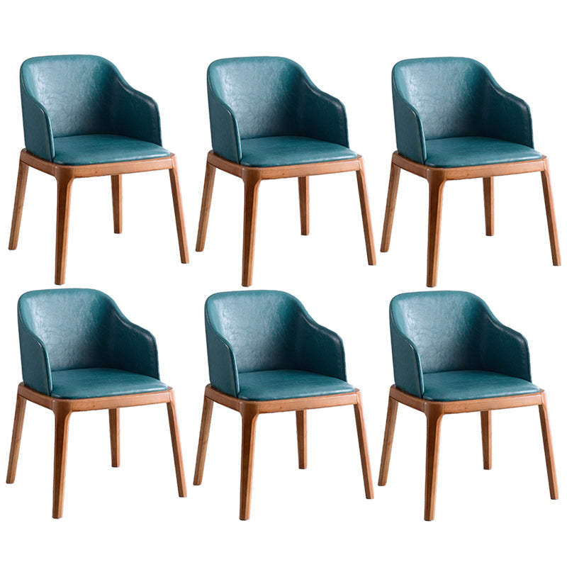 Glam Scandinavian Ash Wood Chairs Solid Back Arm Kitchen Dining Chair Set Green 6 Piece Set Clearhalo ' kitchen&dining_furn' 'Dining Chairs' 'Dining Tables & Seating' 'dining_chair' 'furn' 'furn_dining_chair' 'Furniture' 'furniture_dining_chair' 'Kitchen & Dining Furniture' 'kitchen' 3621594