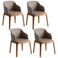 Glam Scandinavian Ash Wood Chairs Solid Back Arm Kitchen Dining Chair Set Khaki 4 Piece Set Clearhalo ' kitchen&dining_furn' 'Dining Chairs' 'Dining Tables & Seating' 'dining_chair' 'furn' 'furn_dining_chair' 'Furniture' 'furniture_dining_chair' 'Kitchen & Dining Furniture' 'kitchen' 3621598