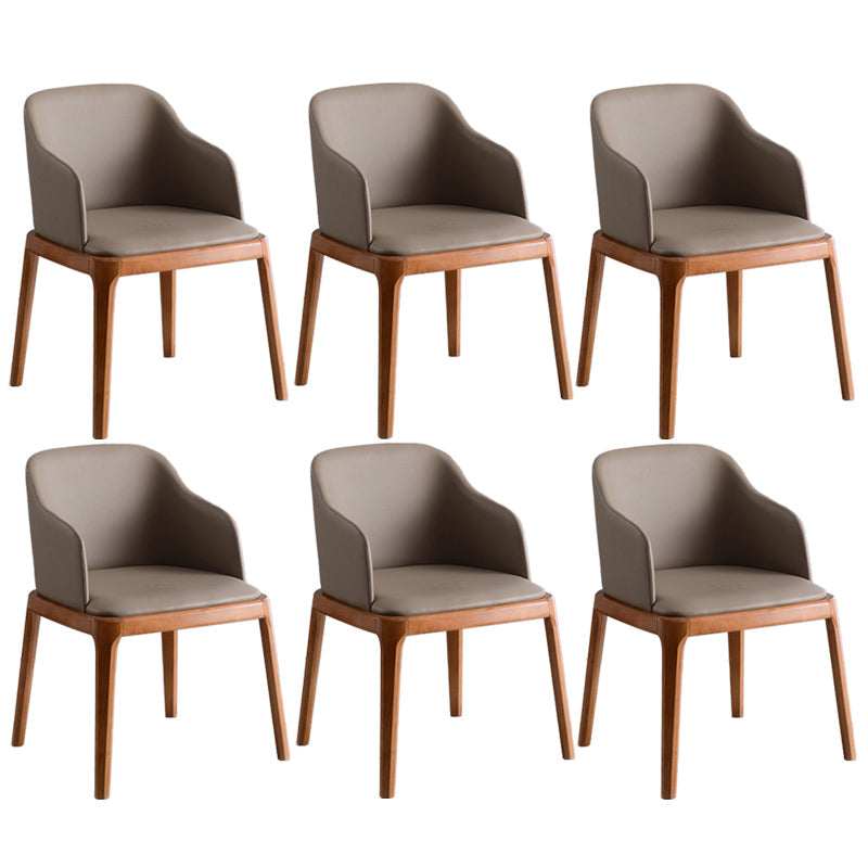 Glam Scandinavian Ash Wood Chairs Solid Back Arm Kitchen Dining Chair Set Khaki 6 Piece Set Clearhalo ' kitchen&dining_furn' 'Dining Chairs' 'Dining Tables & Seating' 'dining_chair' 'furn' 'furn_dining_chair' 'Furniture' 'furniture_dining_chair' 'Kitchen & Dining Furniture' 'kitchen' 3621600