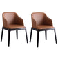 Glam Scandinavian Ash Wood Chairs Solid Back Arm Kitchen Dining Chair Set Coffee 2 Piece Set Clearhalo ' kitchen&dining_furn' 'Dining Chairs' 'Dining Tables & Seating' 'dining_chair' 'furn' 'furn_dining_chair' 'Furniture' 'furniture_dining_chair' 'Kitchen & Dining Furniture' 'kitchen' 3621603