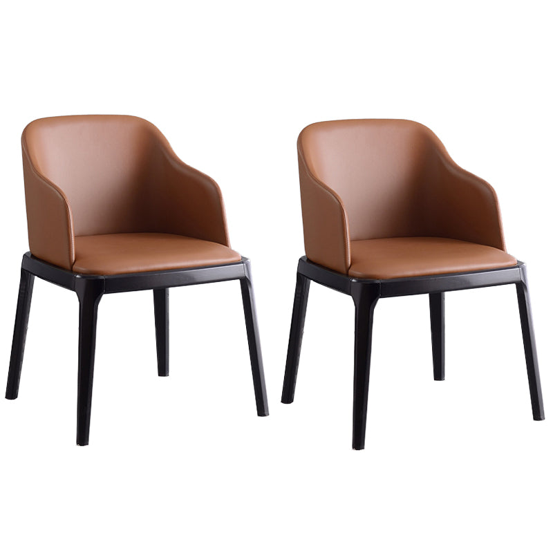 Glam Scandinavian Ash Wood Chairs Solid Back Arm Kitchen Dining Chair Set Coffee 2 Piece Set Clearhalo ' kitchen&dining_furn' 'Dining Chairs' 'Dining Tables & Seating' 'dining_chair' 'furn' 'furn_dining_chair' 'Furniture' 'furniture_dining_chair' 'Kitchen & Dining Furniture' 'kitchen' 3621603