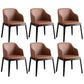 Glam Scandinavian Ash Wood Chairs Solid Back Arm Kitchen Dining Chair Set Coffee 6 Piece Set Clearhalo ' kitchen&dining_furn' 'Dining Chairs' 'Dining Tables & Seating' 'dining_chair' 'furn' 'furn_dining_chair' 'Furniture' 'furniture_dining_chair' 'Kitchen & Dining Furniture' 'kitchen' 3621606