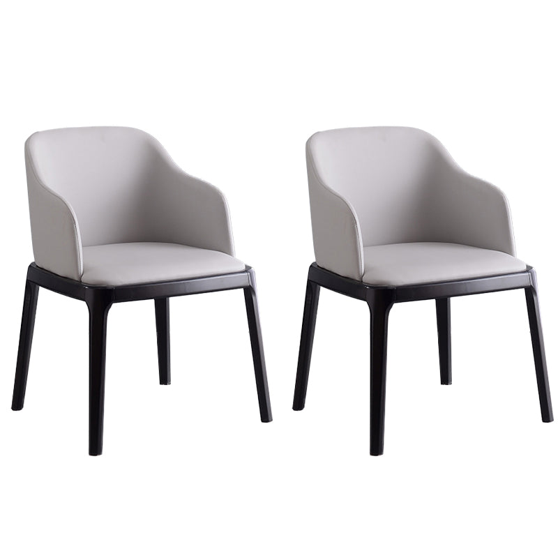 Glam Scandinavian Ash Wood Chairs Solid Back Arm Kitchen Dining Chair Set Light Gray 2 Piece Set Clearhalo ' kitchen&dining_furn' 'Dining Chairs' 'Dining Tables & Seating' 'dining_chair' 'furn' 'furn_dining_chair' 'Furniture' 'furniture_dining_chair' 'Kitchen & Dining Furniture' 'kitchen' 3621608