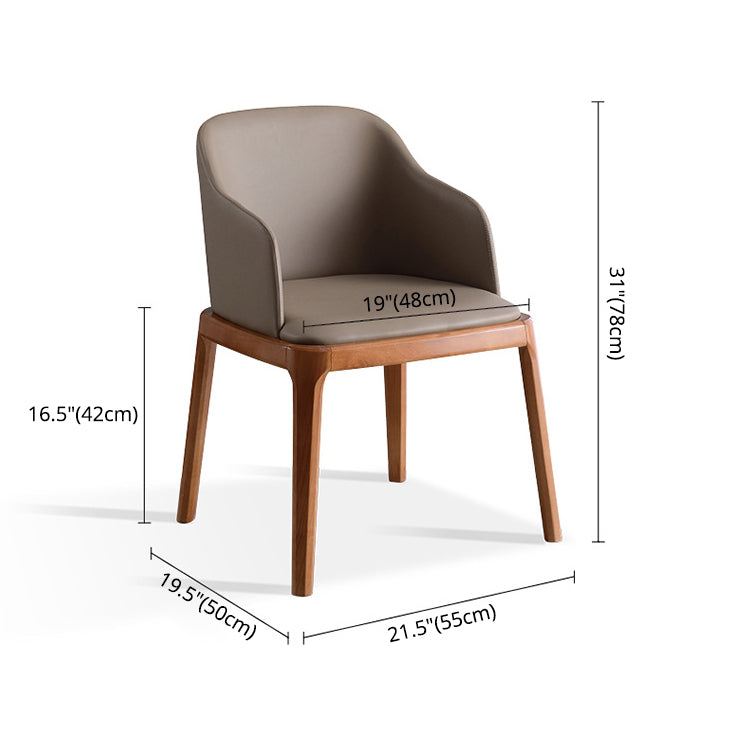 Glam Scandinavian Ash Wood Chairs Solid Back Arm Kitchen Dining Chair Set Clearhalo ' kitchen&dining_furn' 'Dining Chairs' 'Dining Tables & Seating' 'dining_chair' 'furn' 'furn_dining_chair' 'Furniture' 'furniture_dining_chair' 'Kitchen & Dining Furniture' 'kitchen' 3621609