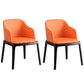 Glam Scandinavian Ash Wood Chairs Solid Back Arm Kitchen Dining Chair Set Orange 2 Piece Set Clearhalo ' kitchen&dining_furn' 'Dining Chairs' 'Dining Tables & Seating' 'dining_chair' 'furn' 'furn_dining_chair' 'Furniture' 'furniture_dining_chair' 'Kitchen & Dining Furniture' 'kitchen' 3621613