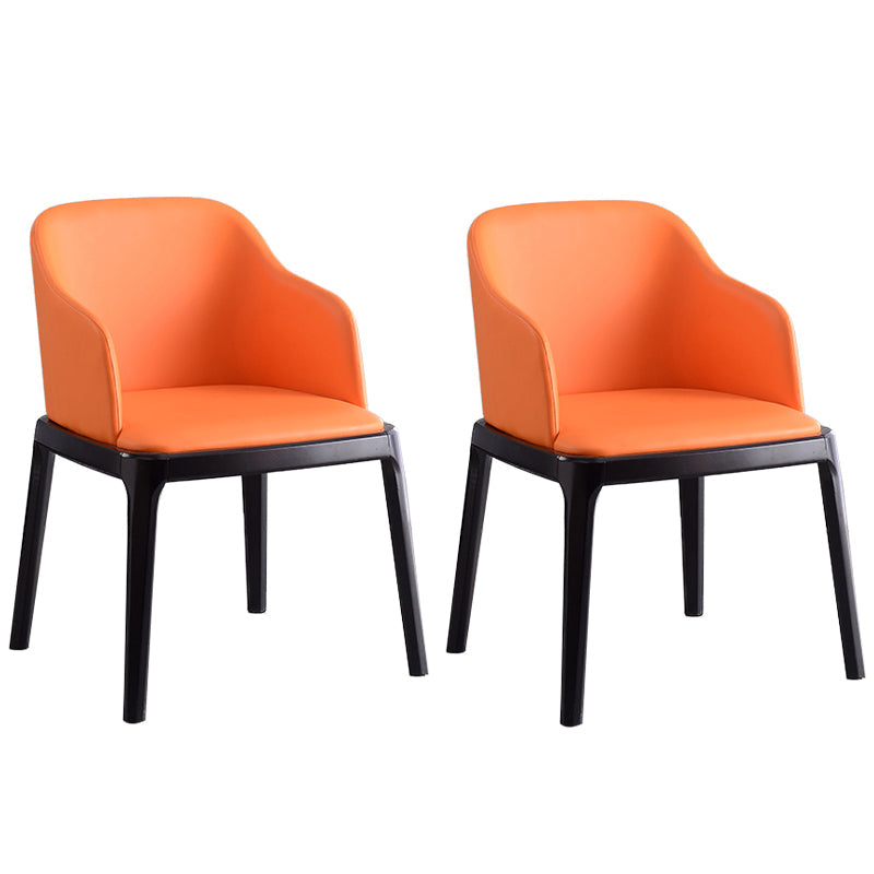 Glam Scandinavian Ash Wood Chairs Solid Back Arm Kitchen Dining Chair Set Orange 2 Piece Set Clearhalo ' kitchen&dining_furn' 'Dining Chairs' 'Dining Tables & Seating' 'dining_chair' 'furn' 'furn_dining_chair' 'Furniture' 'furniture_dining_chair' 'Kitchen & Dining Furniture' 'kitchen' 3621613