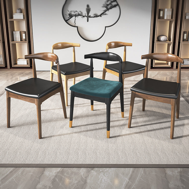 Contemporary Wood Indoor Open Back Dining Side Chair of 19'' Wide Dining Chair Clearhalo ' kitchen&dining_furn' 'Dining Chairs' 'Dining Tables & Seating' 'dining_chair' 'furn' 'furn_dining_chair' 'Furniture' 'furniture_dining_chair' 'Kitchen & Dining Furniture' 'kitchen' 3621616