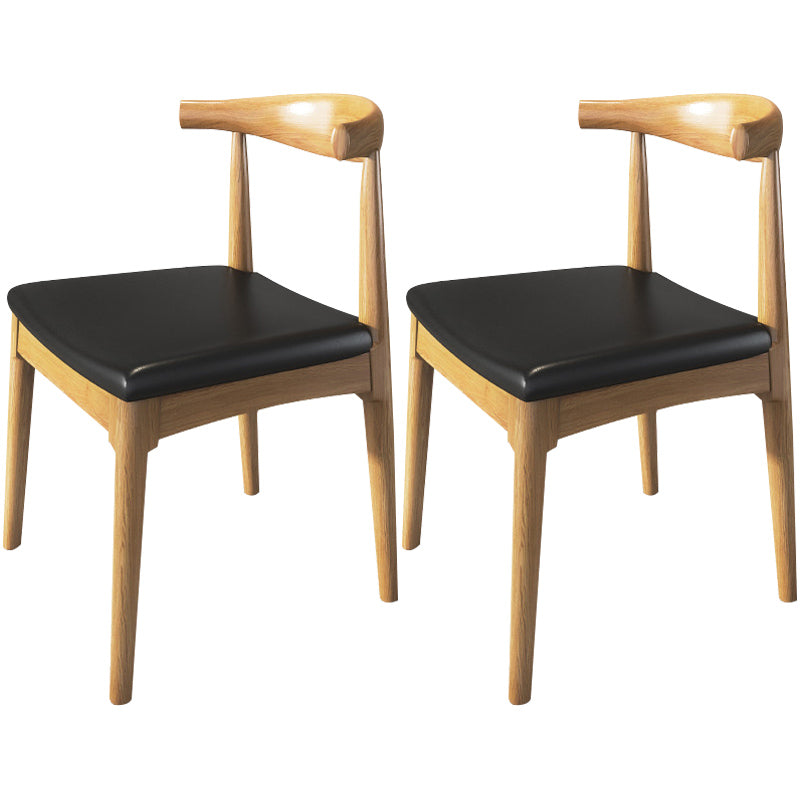 Contemporary Wood Indoor Open Back Dining Side Chair of 19'' Wide Dining Chair Natural 2 Piece Set Clearhalo ' kitchen&dining_furn' 'Dining Chairs' 'Dining Tables & Seating' 'dining_chair' 'furn' 'furn_dining_chair' 'Furniture' 'furniture_dining_chair' 'Kitchen & Dining Furniture' 'kitchen' 3621617