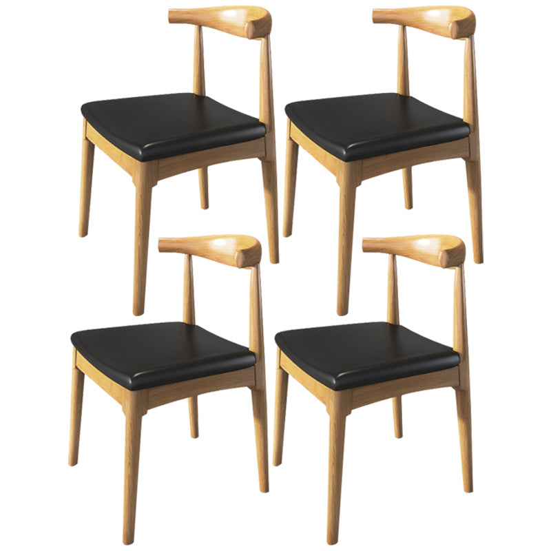 Contemporary Wood Indoor Open Back Dining Side Chair of 19'' Wide Dining Chair Natural 4 Piece Set Clearhalo ' kitchen&dining_furn' 'Dining Chairs' 'Dining Tables & Seating' 'dining_chair' 'furn' 'furn_dining_chair' 'Furniture' 'furniture_dining_chair' 'Kitchen & Dining Furniture' 'kitchen' 3621618