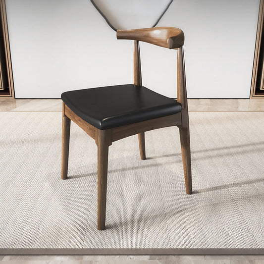 Contemporary Wood Indoor Open Back Dining Side Chair of 19'' Wide Dining Chair Clearhalo ' kitchen&dining_furn' 'Dining Chairs' 'Dining Tables & Seating' 'dining_chair' 'furn' 'furn_dining_chair' 'Furniture' 'furniture_dining_chair' 'Kitchen & Dining Furniture' 'kitchen' 3621620