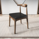 Contemporary Wood Indoor Open Back Dining Side Chair of 19'' Wide Dining Chair Clearhalo ' kitchen&dining_furn' 'Dining Chairs' 'Dining Tables & Seating' 'dining_chair' 'furn' 'furn_dining_chair' 'Furniture' 'furniture_dining_chair' 'Kitchen & Dining Furniture' 'kitchen' 3621620