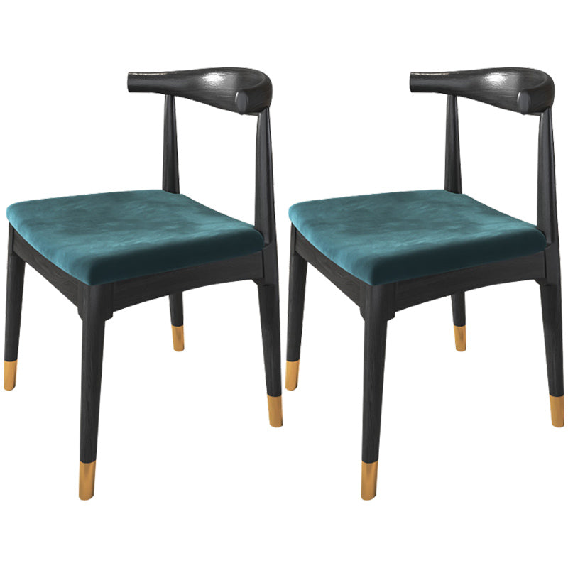 Contemporary Wood Indoor Open Back Dining Side Chair of 19'' Wide Dining Chair Black 2 Piece Set Clearhalo ' kitchen&dining_furn' 'Dining Chairs' 'Dining Tables & Seating' 'dining_chair' 'furn' 'furn_dining_chair' 'Furniture' 'furniture_dining_chair' 'Kitchen & Dining Furniture' 'kitchen' 3621630