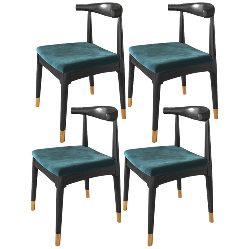 Contemporary Wood Indoor Open Back Dining Side Chair of 19'' Wide Dining Chair Black 4 Piece Set Clearhalo ' kitchen&dining_furn' 'Dining Chairs' 'Dining Tables & Seating' 'dining_chair' 'furn' 'furn_dining_chair' 'Furniture' 'furniture_dining_chair' 'Kitchen & Dining Furniture' 'kitchen' 3621631