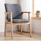Scandinavian Rubberwood Solid Back Arm Chair Wood Dining Chair for Home Dark Gray 1 Piece Natural Wood Clearhalo ' kitchen&dining_furn' 'Dining Chairs' 'Dining Tables & Seating' 'dining_chair' 'furn' 'furn_dining_chair' 'Furniture' 'furniture_dining_chair' 'Kitchen & Dining Furniture' 'kitchen' 3621633