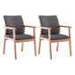 Scandinavian Rubberwood Solid Back Arm Chair Wood Dining Chair for Home Dark Gray 2 Piece Set Natural Wood Clearhalo ' kitchen&dining_furn' 'Dining Chairs' 'Dining Tables & Seating' 'dining_chair' 'furn' 'furn_dining_chair' 'Furniture' 'furniture_dining_chair' 'Kitchen & Dining Furniture' 'kitchen' 3621634