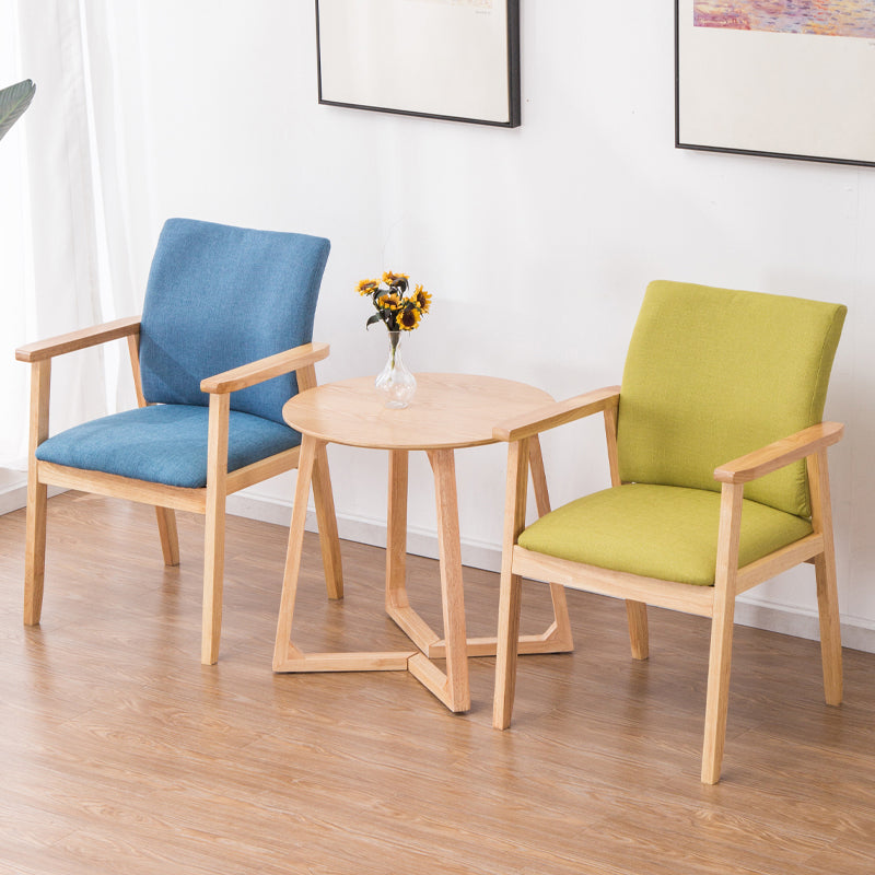 Scandinavian Rubberwood Solid Back Arm Chair Wood Dining Chair for Home Clearhalo ' kitchen&dining_furn' 'Dining Chairs' 'Dining Tables & Seating' 'dining_chair' 'furn' 'furn_dining_chair' 'Furniture' 'furniture_dining_chair' 'Kitchen & Dining Furniture' 'kitchen' 3621635